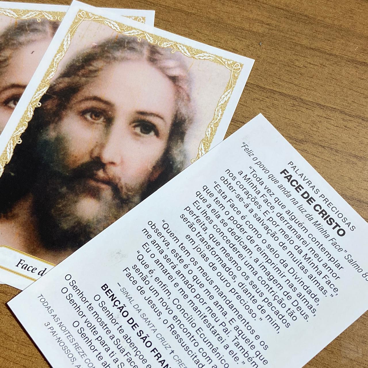 FOLHETO DE ORAÇÃO FACE DE CRISTO (300 UNIDADES)