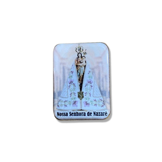 IMÃ MDF QUADRADO RESINADO NOSSA SENHORA DE NAZARÉ (3 UNIDADES)