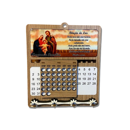 CALENDÁRIO INFINITO SAGRADA FAMÍLIA 18,5X15,5CM (1 UNIDADE)
