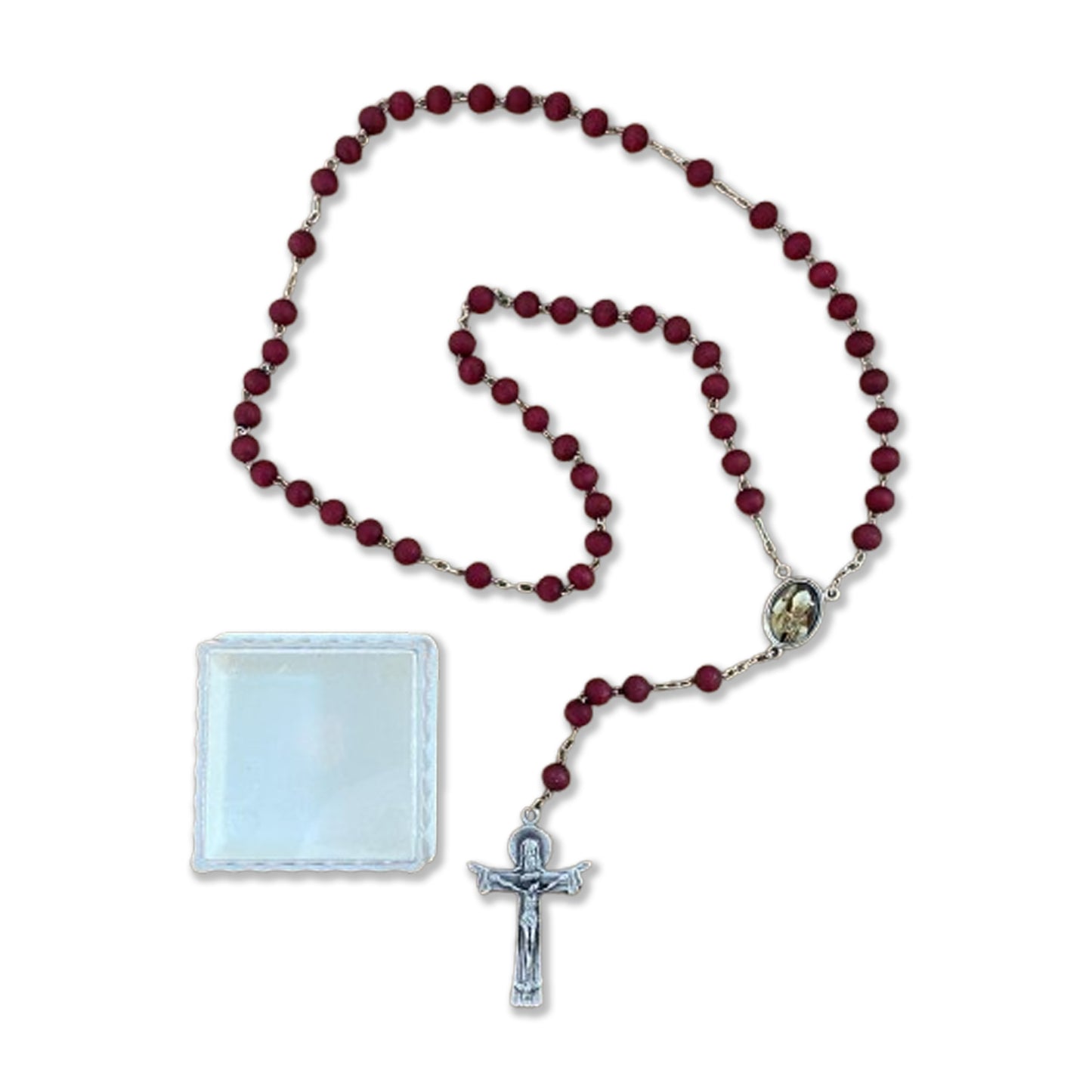 TERÇO PERFUMADO NOSSA SENHORA DE FÁTIMA E PAPA JOÃO PAULO II 06MM (1 UNIDADE)