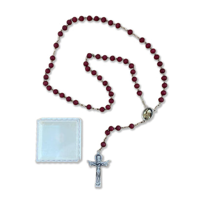 TERÇO PERFUMADO NOSSA SENHORA DE FÁTIMA E PAPA JOÃO PAULO II 06MM (1 UNIDADE)