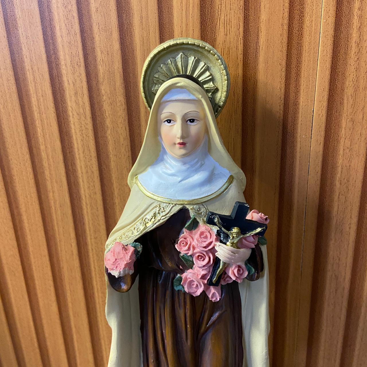 IMAGEM DE RESINA IMPORTADA SANTA TERESINHA 31CM (1 UNIDADE)