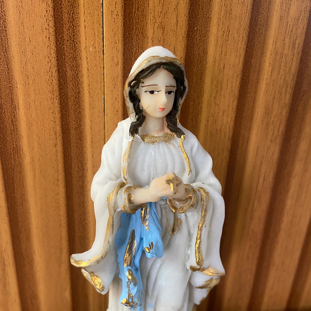 IMAGEM DE RESINA NACIONAL NOSSA SENHORA DE LOURDES 14CM (1 UNIDADE)