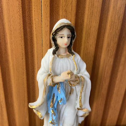 IMAGEM DE RESINA NACIONAL NOSSA SENHORA DE LOURDES 14CM (1 UNIDADE)