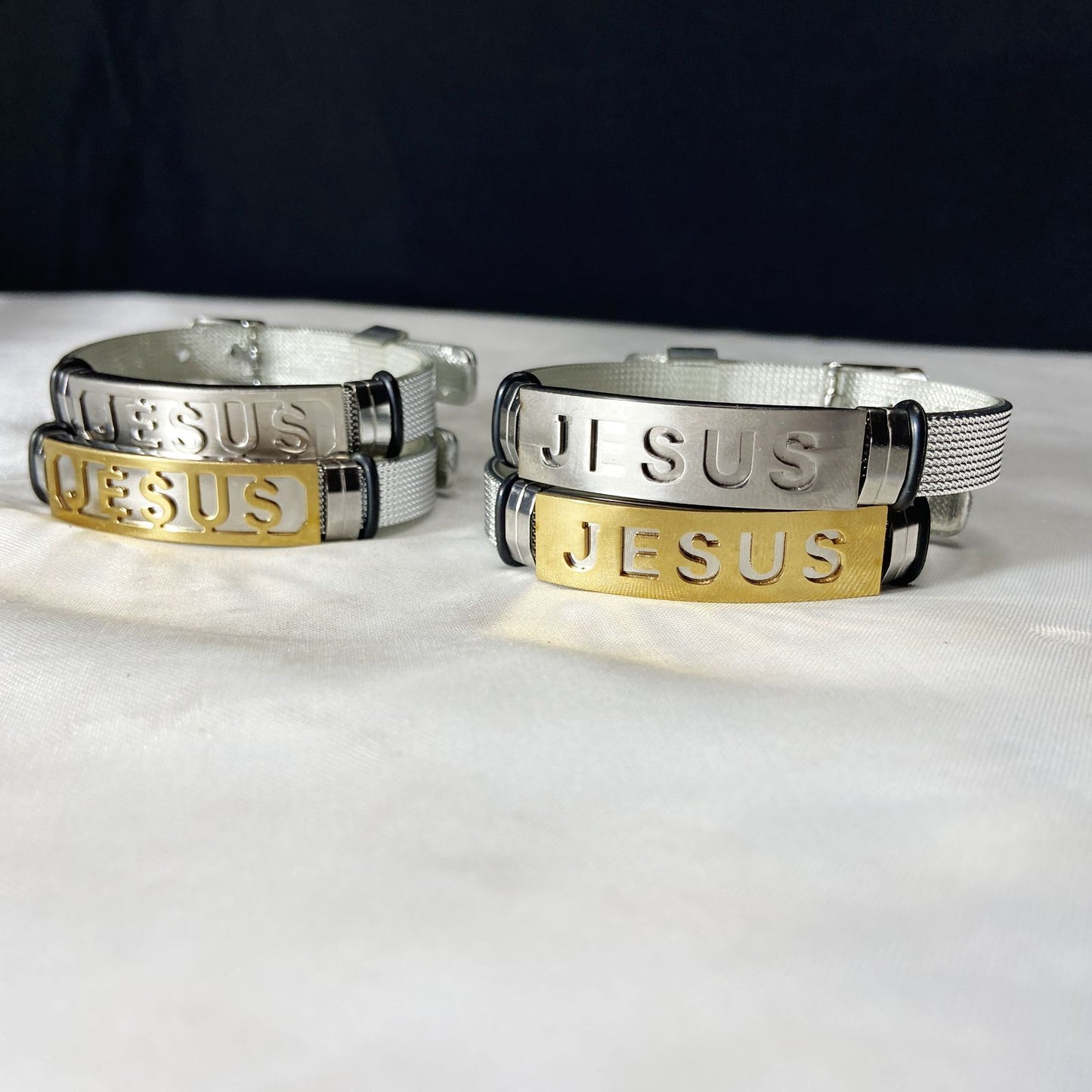 PULSEIRA PRATA JESUS (3 UNIDADES)