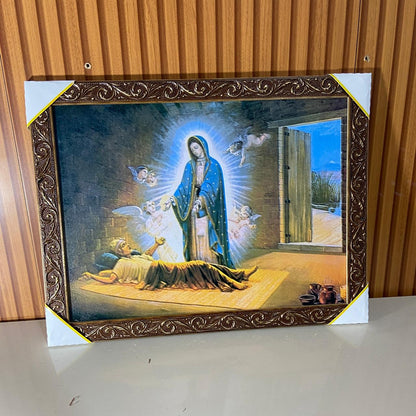 QUADRO COM MOLDURA RESINADO NOSSA SENHORA DE GUADALUPE 34CMX44CM (1 UNIDADE)