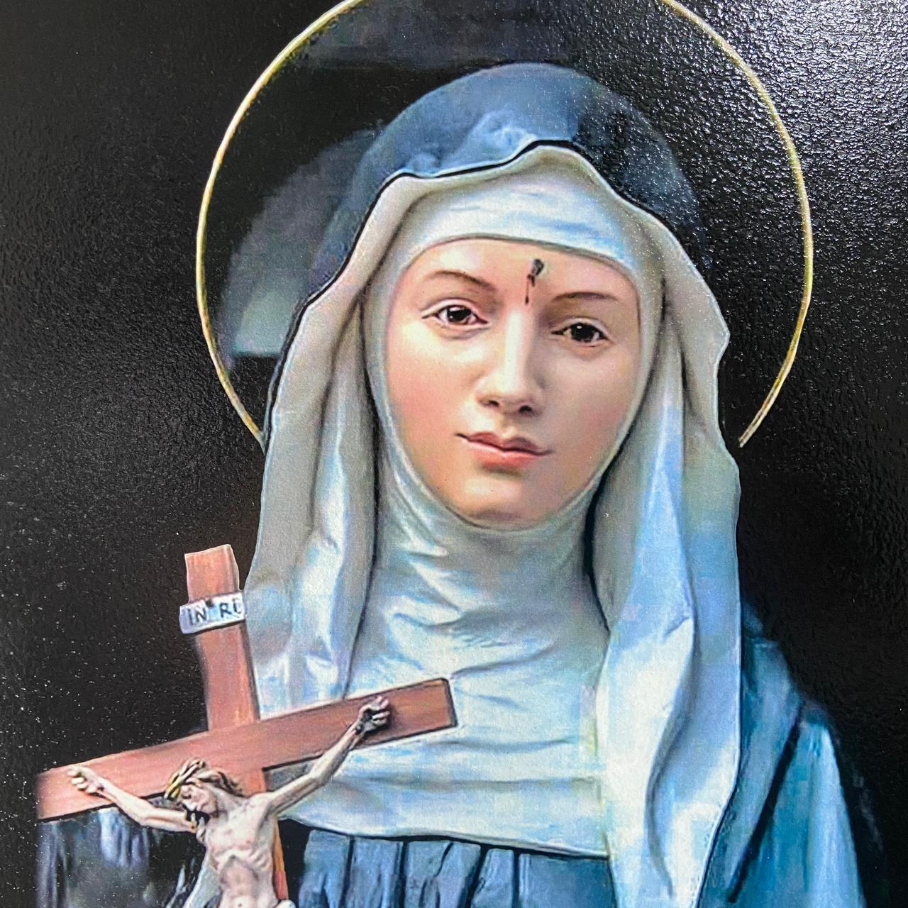 QUADRO COM MOLDURA RESINADO SANTA RITA  44CMX34CM (1 UNIDADE)