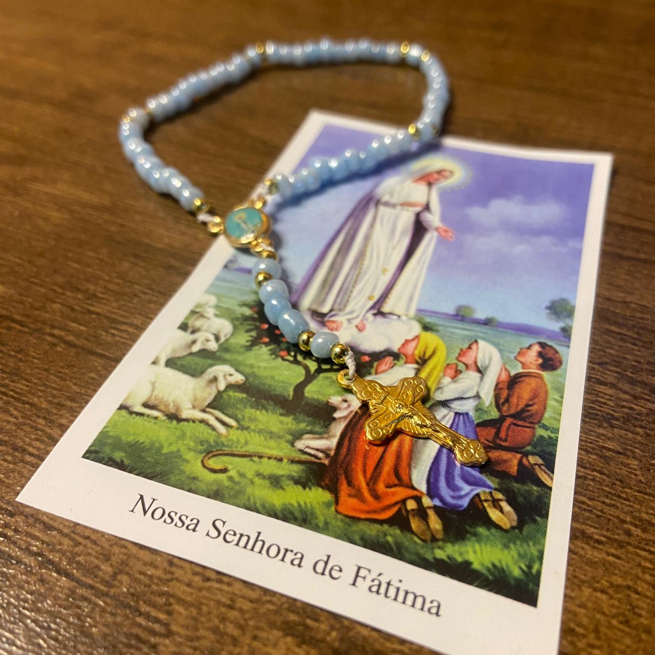 TERÇO MIÇANGA NOSSA SENHORA DE FÁTIMA 4MM   (1UNIDADE)