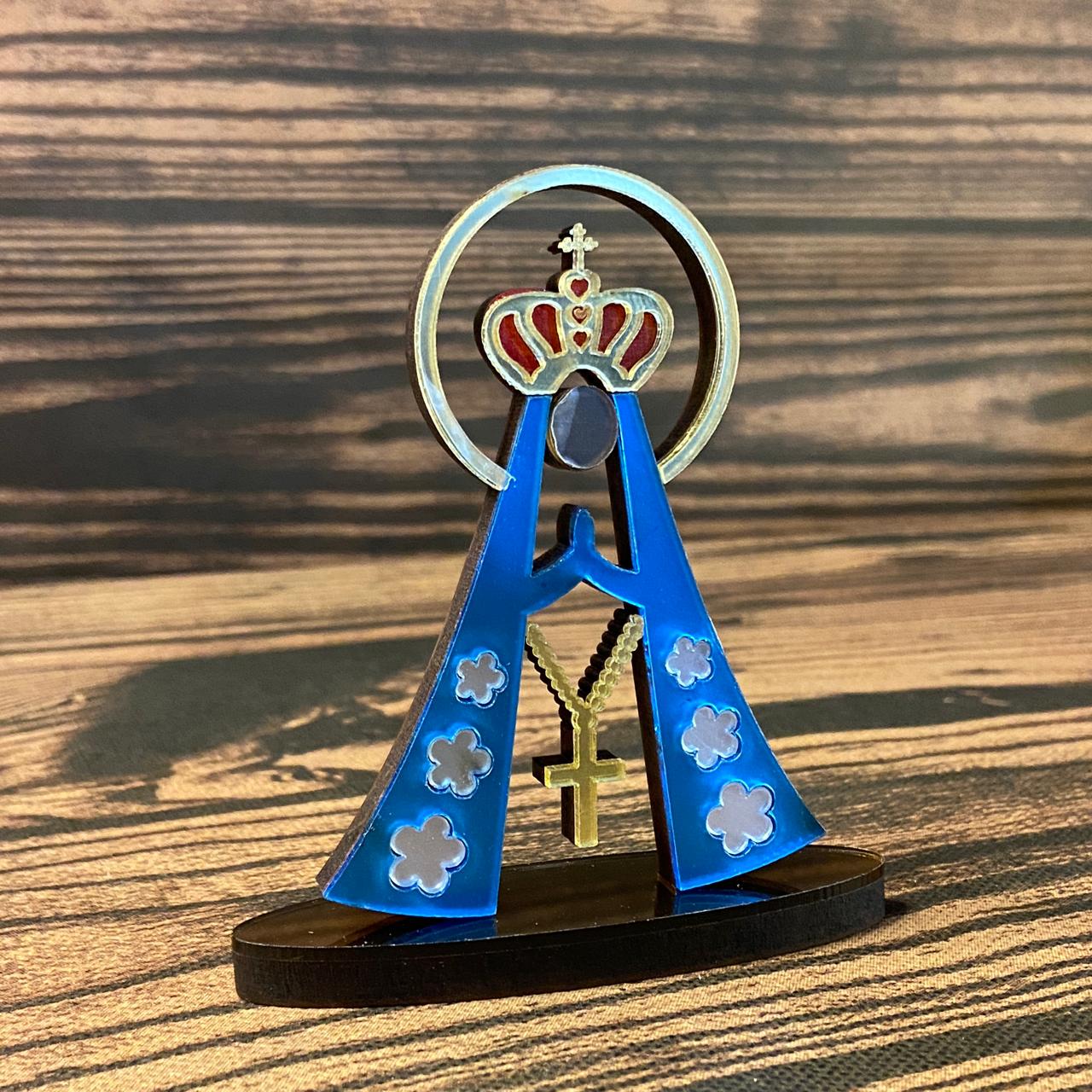 IMAGEM DE MESA MDF COM ACRÍLICO NOSSA SENHORA APARECIDA 10CM  (1 UNIDADE)
