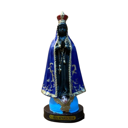 IMAGEM DE RESINA NACIONAL NOSSA SENHORA APARECIDA MOD2 15CM (1 UNIDADE)