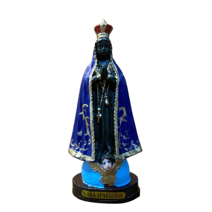 IMAGEM DE RESINA NACIONAL NOSSA SENHORA APARECIDA MOD2 15CM (1 UNIDADE)
