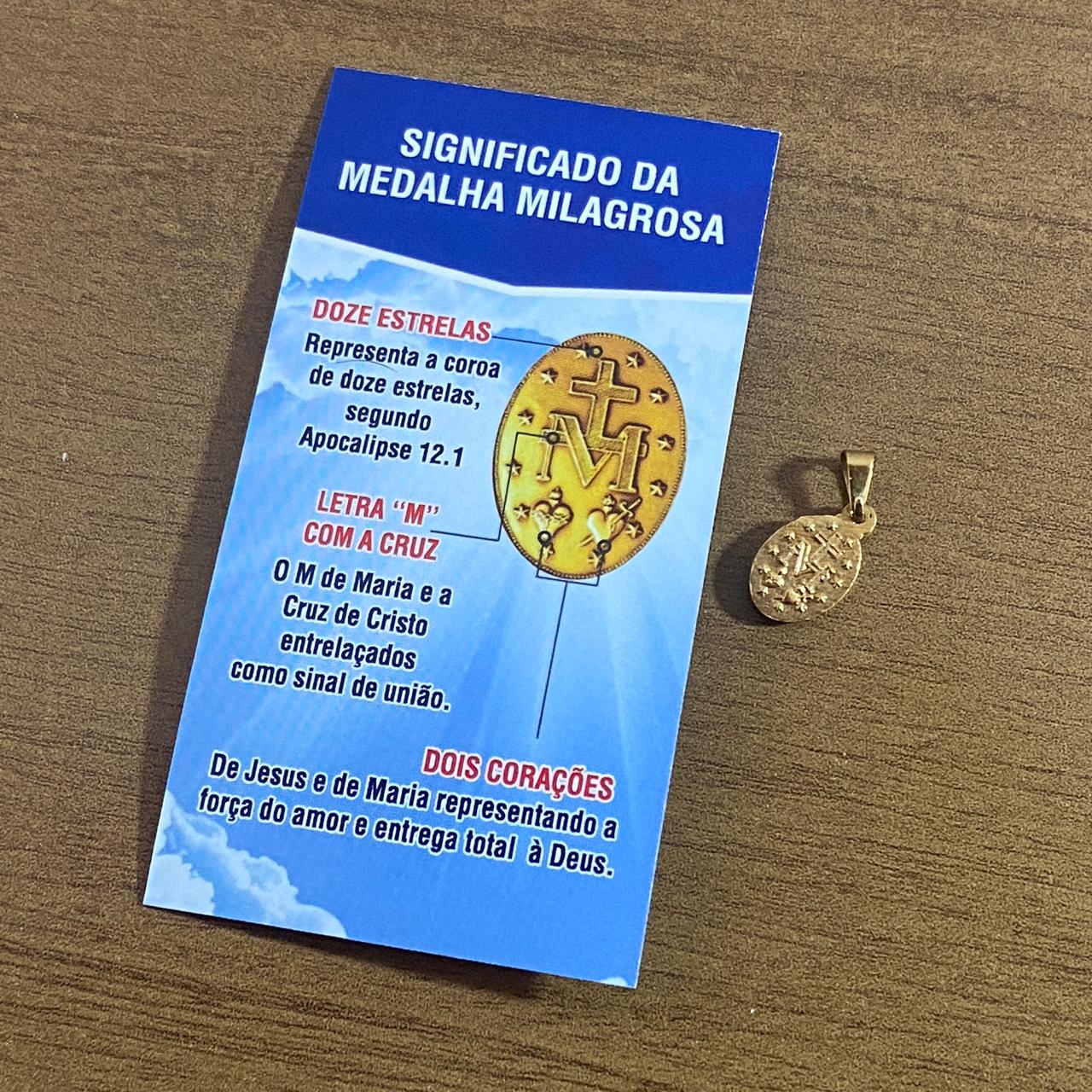MEDALHA MILAGROSA RESINADA NOSSA SENHORA DAS GRAÇAS P (1 UNIDADE)