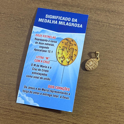 MEDALHA MILAGROSA RESINADA NOSSA SENHORA DAS GRAÇAS P (1 UNIDADE)