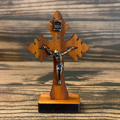 CRUCIFIXO MADEIRA DE MESA 9,5 CM (1 UNIDADE)