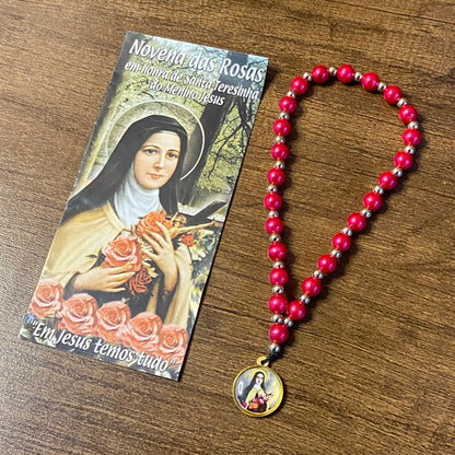NOVENA DAS ROSAS DE SANTA TERESINHA 8MM (1 UNIDADE)