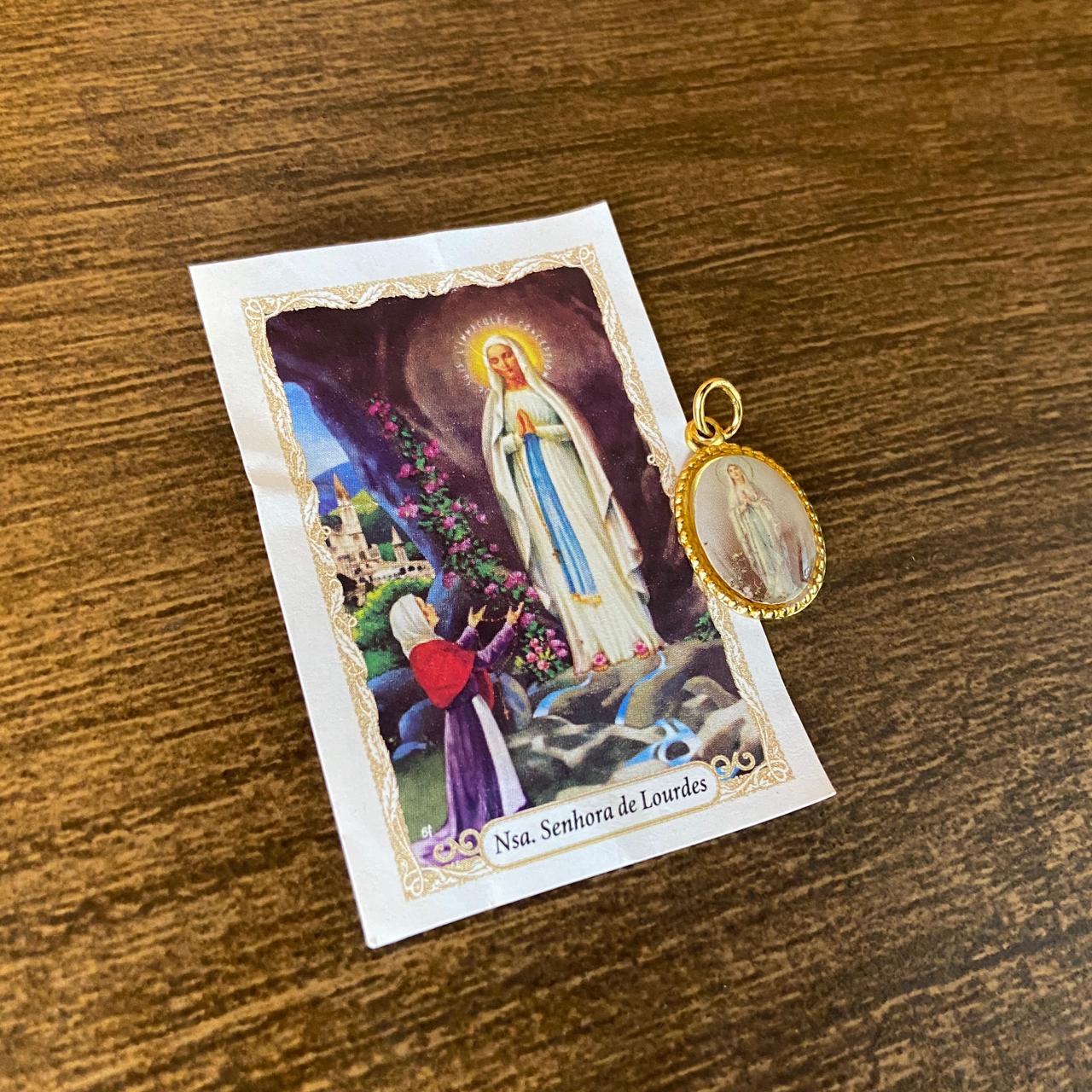 MEDALHA ALUMINIO NOSSA SENHORA DE LOURDES MOD2 (36 UNIDADES)