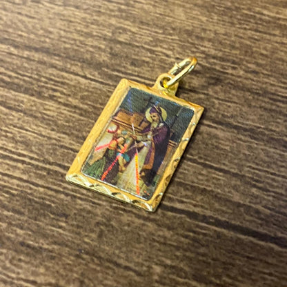 MEDALHA ALUMINIO QUADRADA SÃO BRÁS  (12UNIDADES)