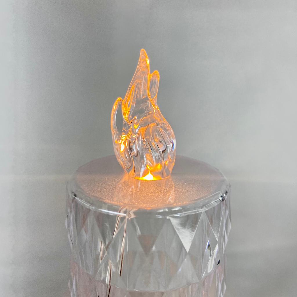 VELA ELETRÔNICA TRANSPARENTE  20CM (1 UNIDADE)