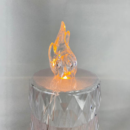 VELA ELETRÔNICA TRANSPARENTE  20CM (1 UNIDADE)
