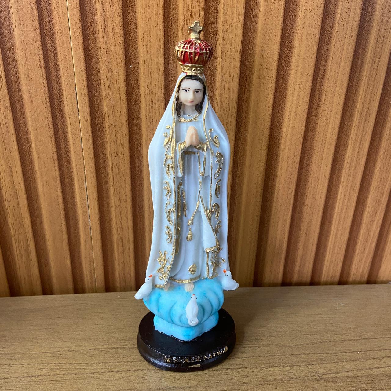 IMAGEM DE RESINA NACIONAL NOSSA SENHORA DE FÁTIMA 20CM (1 UNIDADE)