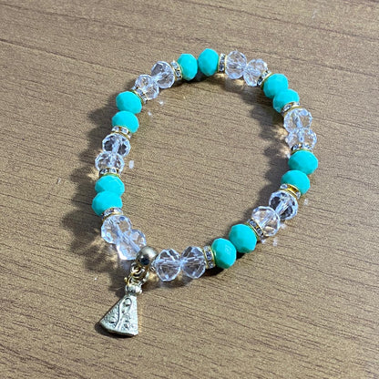 PULSEIRA CRISTAL VERDE NOSSA SENHORA APARECIDA  (06 UNIDADES)