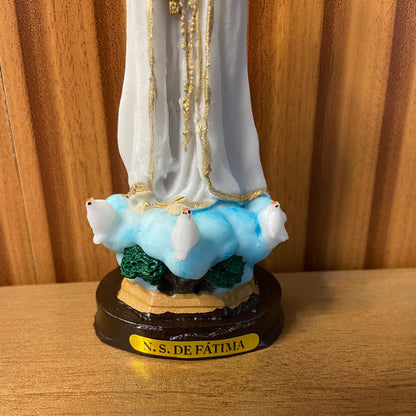 IMAGEM DE RESINA NACIONAL NOSSA SENHORA DE FÁTIMA 14,5CM (1 UNIDADE)