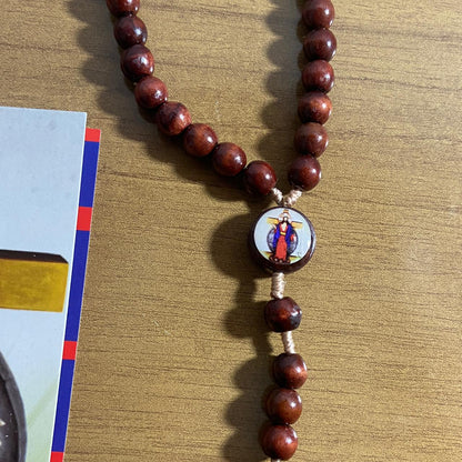 TERÇO DE MADEIRA SANTAS CHAGAS 8MM (3 UNIDADES)