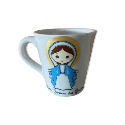 XÍCARA BRANCA NOSSA SENHORA DAS GRAÇAS (1 UNIDADE)