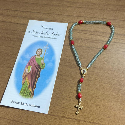 TERÇO MIÇANGA SÃO JUDAS TADEU 4MM (1UNIDADE)