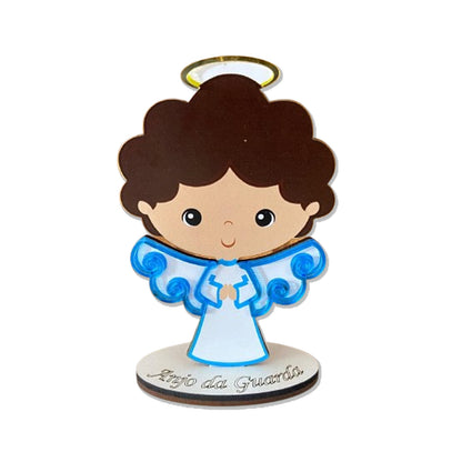 IMAGEM MDF INFANTIL COM ACRÍLICO ANJINHO DA GUARDA AZUL 12,5CM (1 UNIDADE)