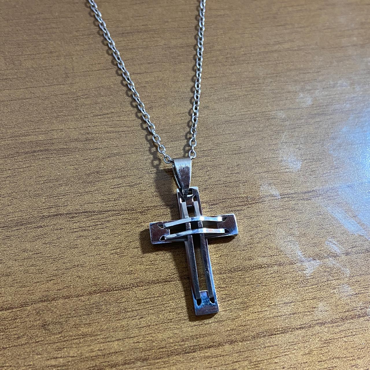 CORRENTE AÇO INOX  CRUCIFIXO MOD2 (1 UNIDADES)
