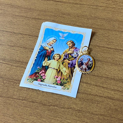 MEDALHA ALUMINIO SAGRADA FAMÍLIA (36 UNIDADES)