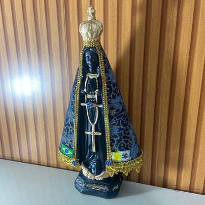 IMAGEM DE GESSO NOSSA SENHORA APARECIDA COM MANTO 30CM (1 UNIDADE)