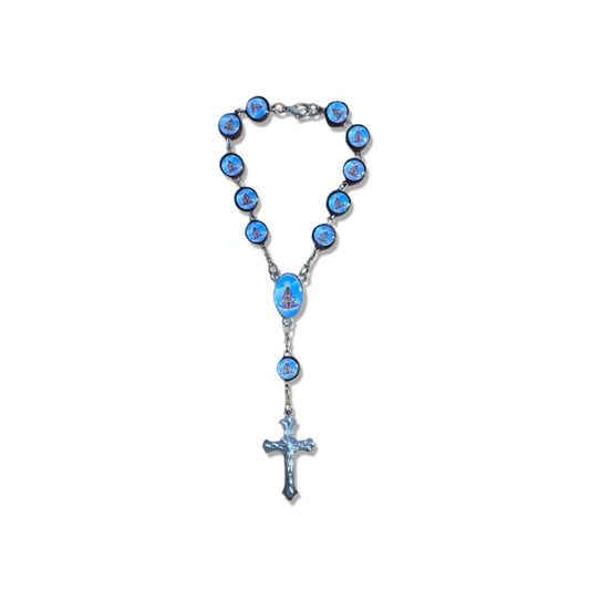DEZENA PARA CARRO MADEIRA NOSSA SENHORA APARECIDA  10MM (6 UNIDADES)