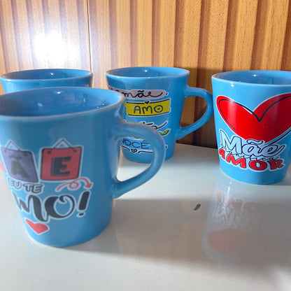 XÍCARA AZUL MOD1 MÃE - FRASES SORTIDAS 120ML (1 UNIDADE)