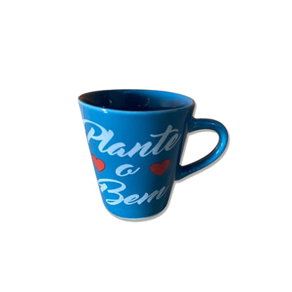 XÍCARA AZUL MOD2 PLANTE O BEM 120ML (1 UNIDADE)