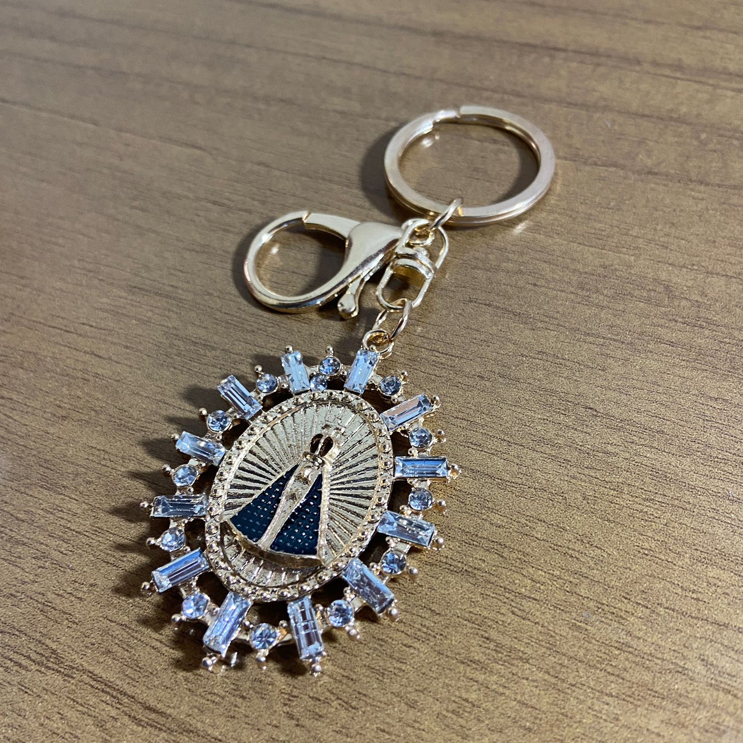 CHAVEIRO LUXO NOSSA SENHORA APARECIDA COM STRASS MOD4 (6 UNIDADES)