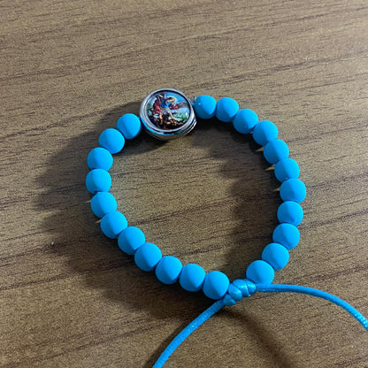 PULSEIRA EMBORRACHADA SÃO MIGUEL ARCANJO AZUL REGULÁVEL (6 UNIDADES)