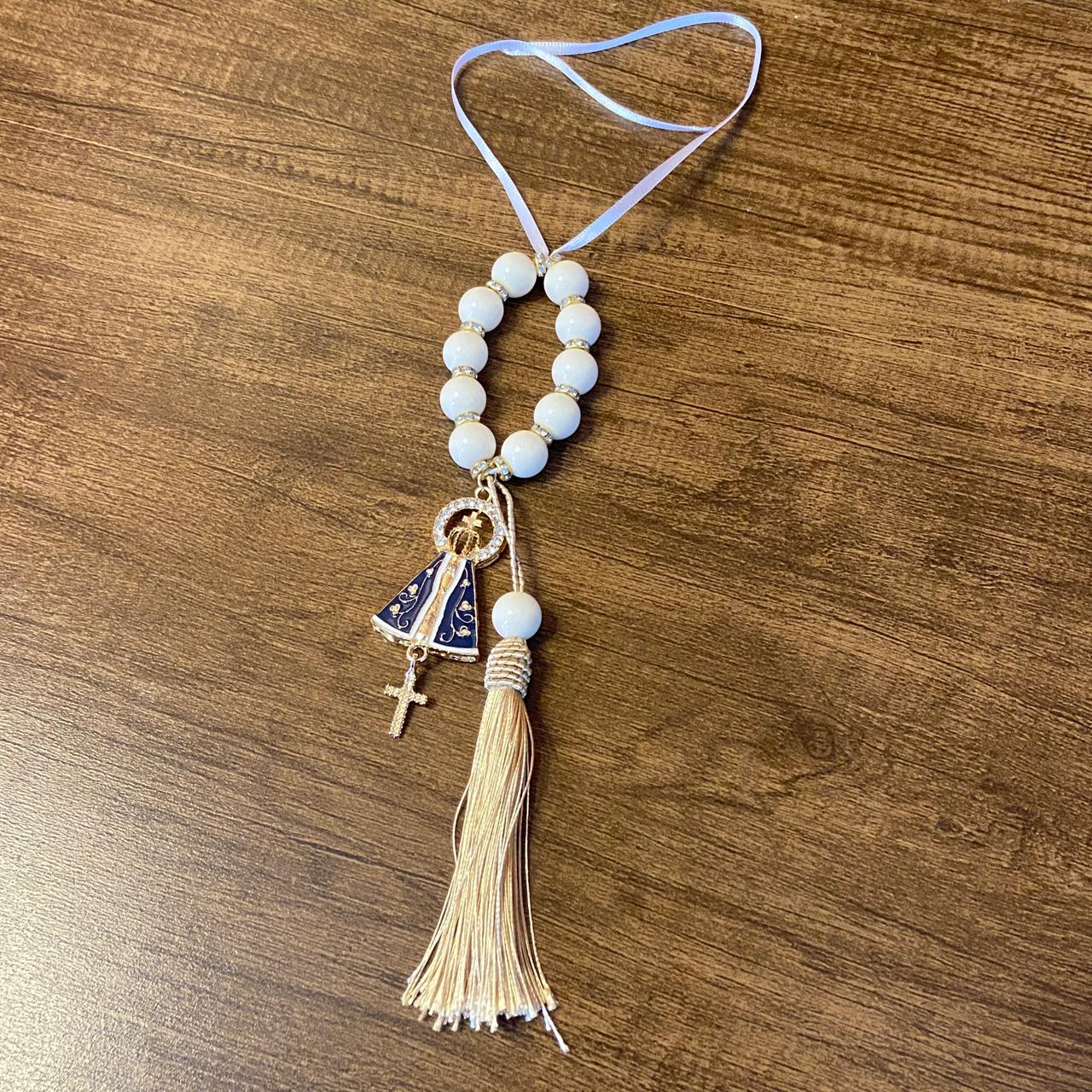 DEZENA PÉROLA BRANCA NOSSA SENHORA APARECIDA 14MM (1 UNIDADE)