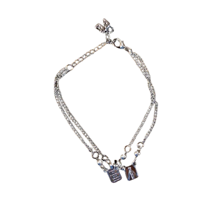 PULSEIRA ESCAPULÁRIO INOX SAGRADO CORAÇÃO DE JESUS E NOSSA SENHORA APARECIDA  (3 UNIDADES)