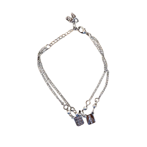 PULSEIRA ESCAPULÁRIO INOX SAGRADO CORAÇÃO DE JESUS E NOSSA SENHORA APARECIDA  (3 UNIDADES)