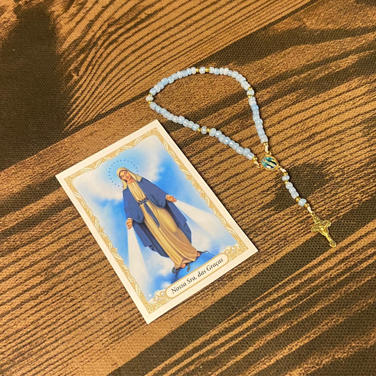 TERÇO MIÇANGA NOSSA SENHORA DAS GRAÇAS 4MM   (1UNIDADE)