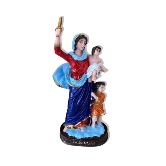 IMAGEM DE RESINA NACIONAL NOSSA SENHORA DA DEFESA 17CM (1 UNIDADE)