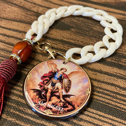 ELO DA CONSAGRAÇÃO  MEDALHÃO RESINADO SÃO MIGUEL ARCANJO (1 UNIDADE)
