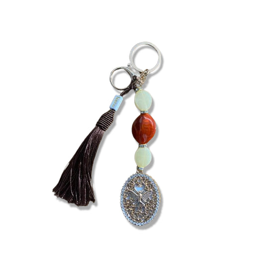 CHAVEIRO DE PEDRARIAS DIVINO ESPÍRITO SANTO COM STRASS (1 UNIDADE)