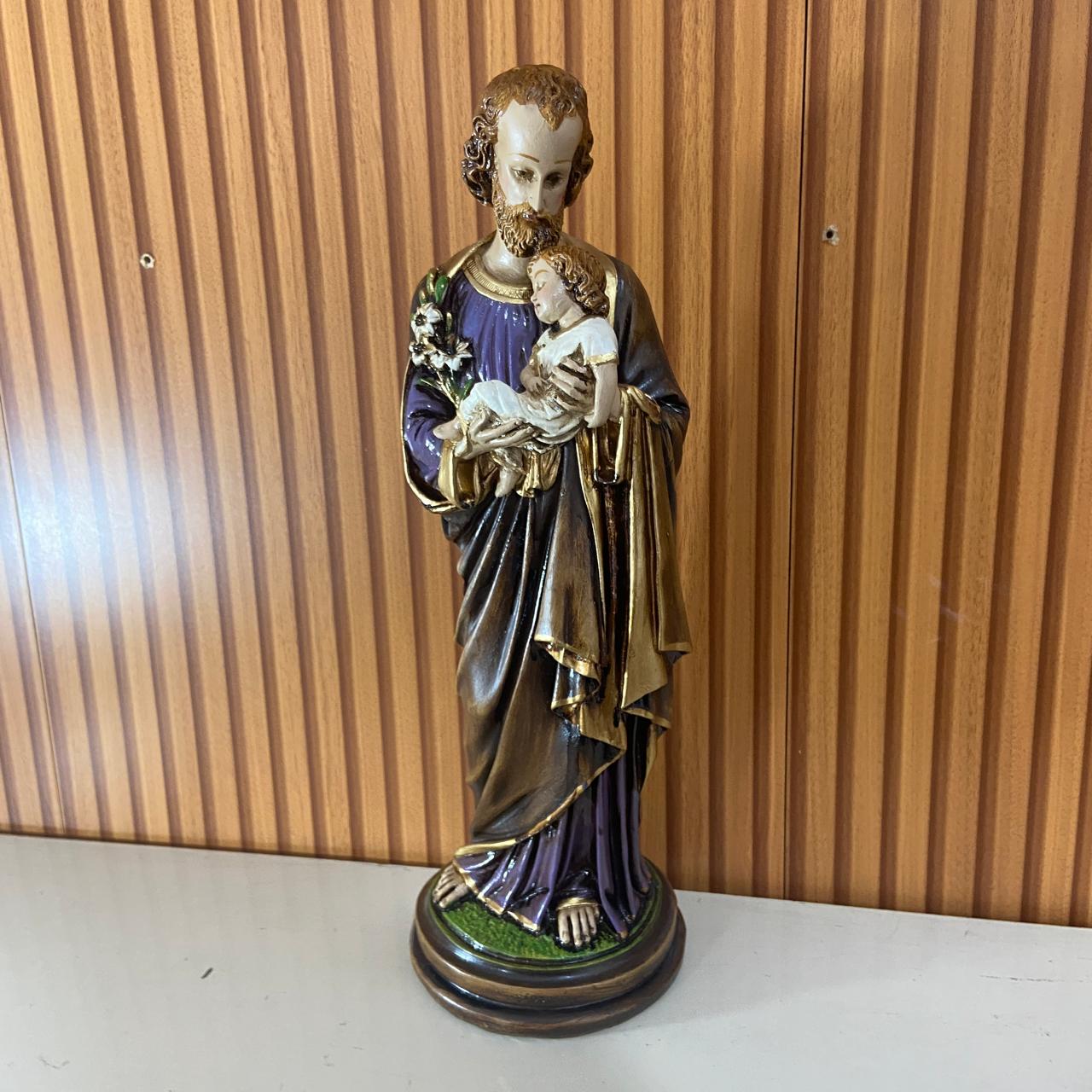 IMAGEM DE GESSO SÃO JOSÉ 42CM (1 UNIDADE)