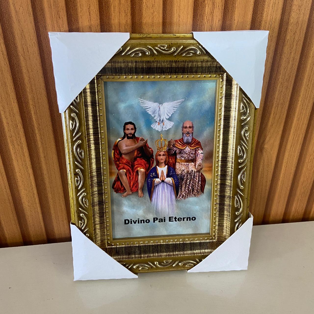 QUADRO COM MOLDURA RESINADO DIVINO PAI ETERNO 20,5X15,5 (1 UNIDADE)