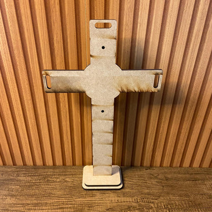 CRUCIFIXO MDF DE PAREDE E MESA MEDALHA SÃO BENTO 20CM (1 UNIDADE)