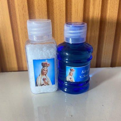 KIT AGUA E SAL NOSSA SENHORA DE FÁTIMA (1 UNIDADE)