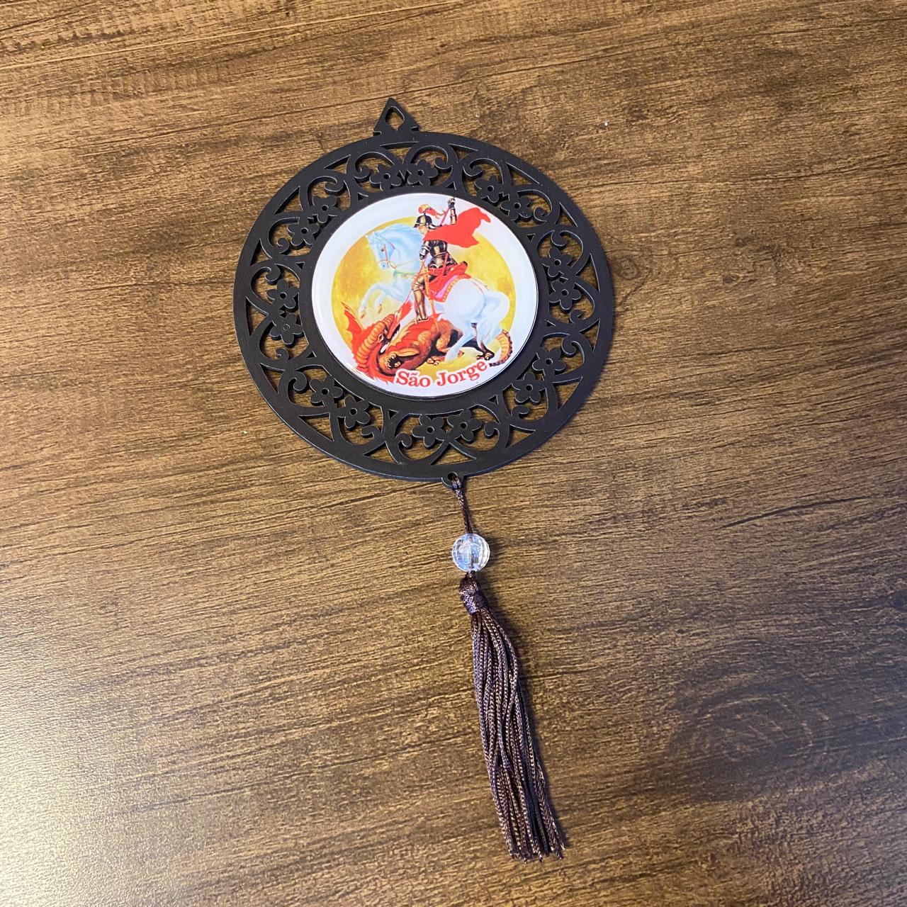MANDALA MDF TABACO SÃO JORGE 26CM (1 UNIDADE)